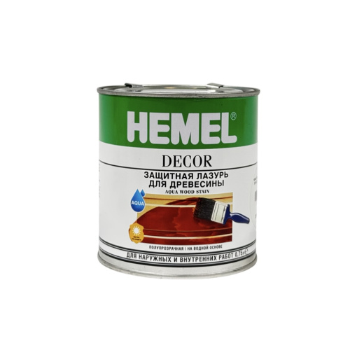 Лак для внутренних работ HEMEL Varnish for Interior (5400H Бесцветный полуматовый, 0.75 л)